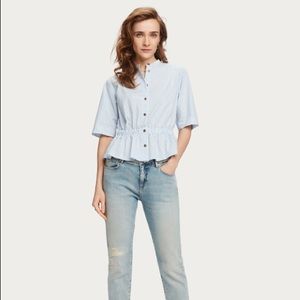 Scotch and Soda Gathered Waist Shirt